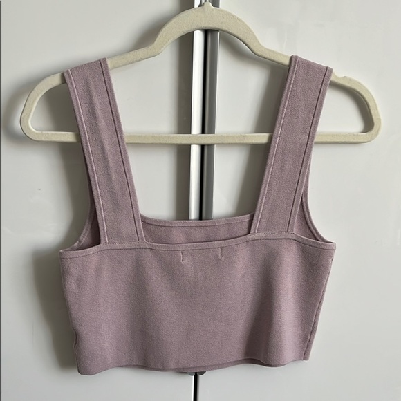 H&M NWOT Lavender Cropped Knit Tank Top, Size M - Picture 4 of 5